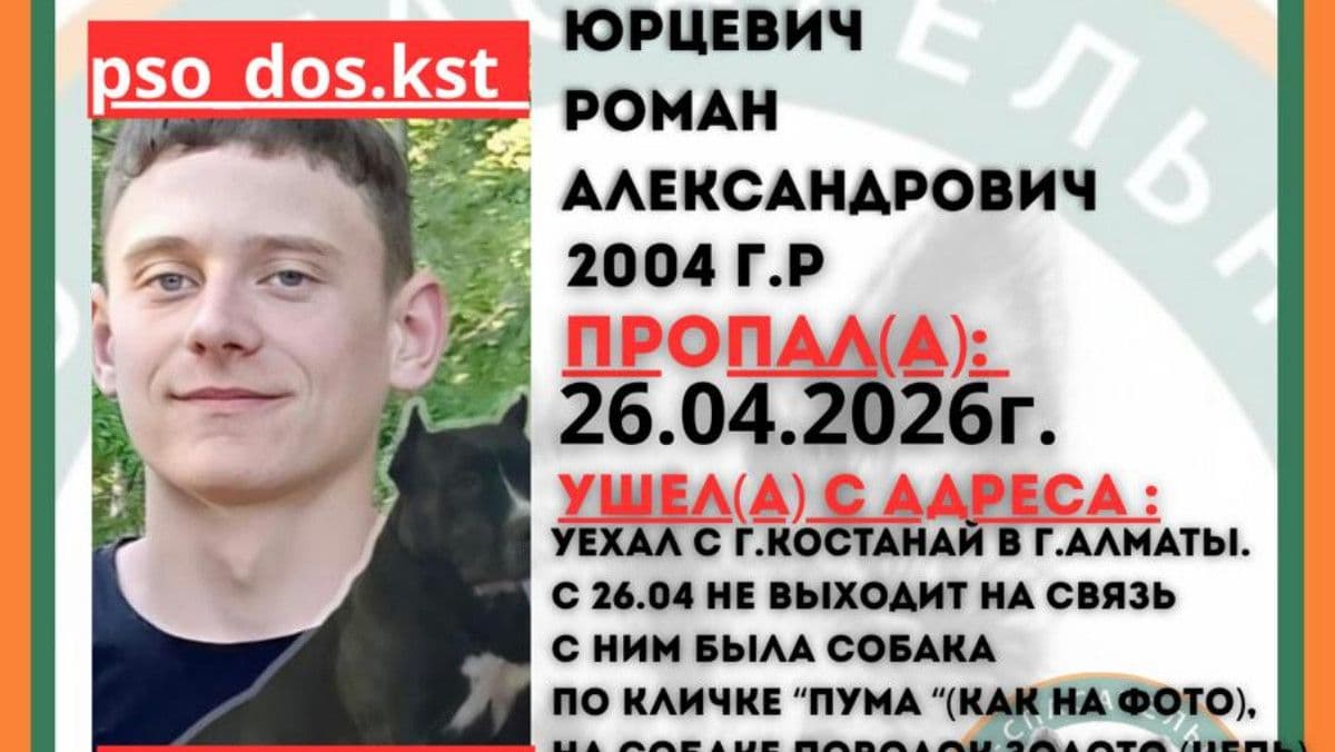 Костанайца, пропавшего по пути в Алматы вместе с собакой, ищут волонтёры и полиция