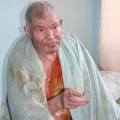 Ветеран войны едва не сгорел