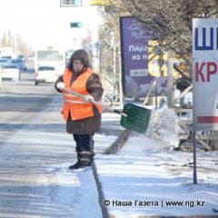 В Костанае первый снег - не комом