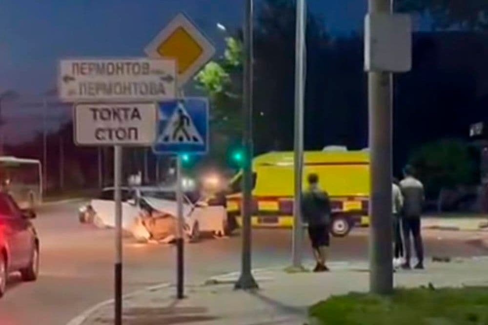 Два человека пострадали в ДТП на ул. Лермонтова в Костанае