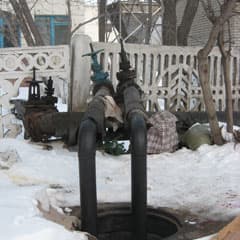 Открытая трасса в открытом люке