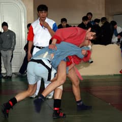 В Костанае прошел чемпионат области по борьбе самбо среди юношей.