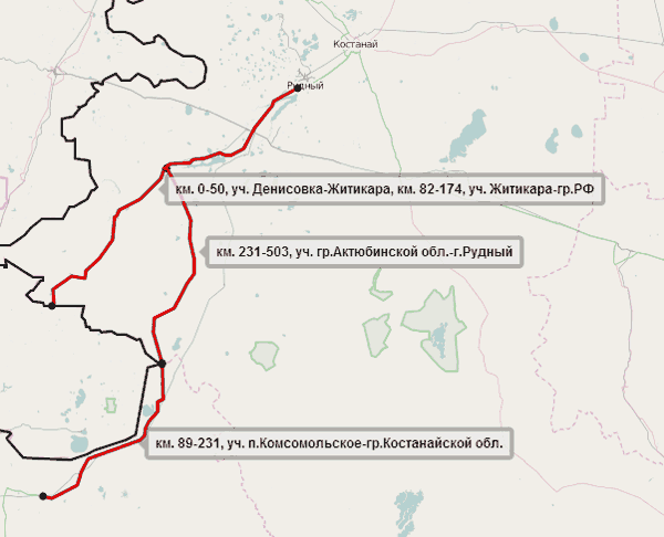 Рудный кустанайская обл карта