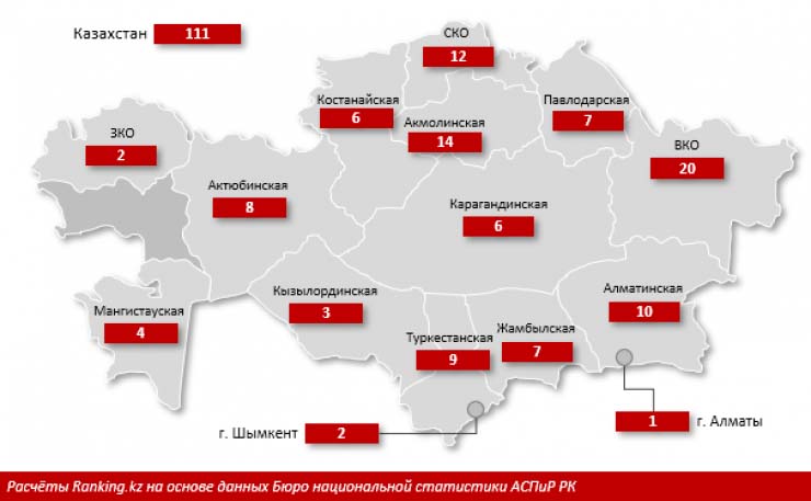 Карта областей казахстана 2022 новая